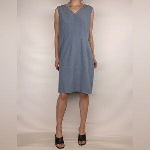 NWT Preston and York Sleeveless Mini V Neck Pleated Dress Riviera‎ Size 16